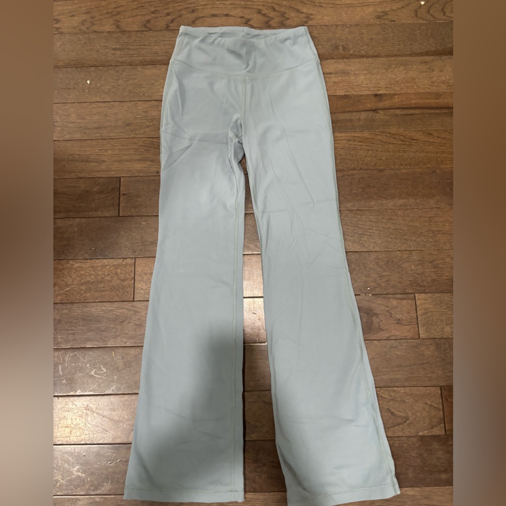 Athleta High Rise Chit Chat Flare Pants M 8/10 teal